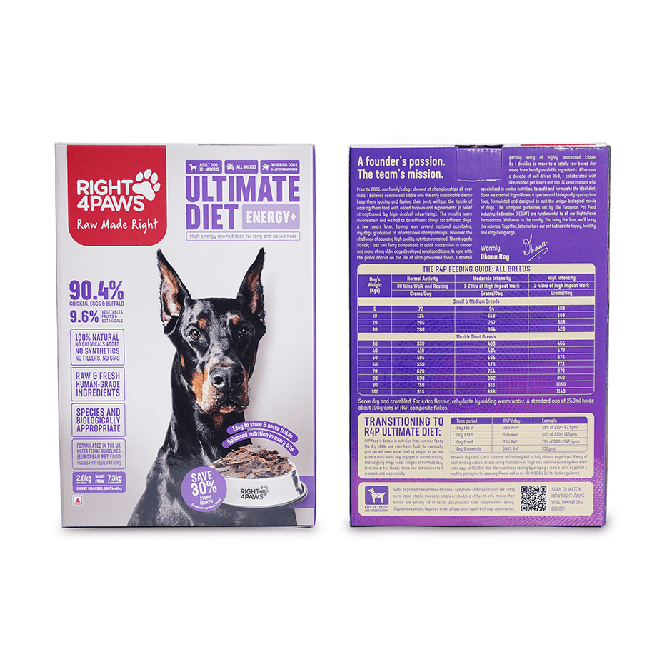 Dog Energy Food for Active, Working & Lactating Dogs | Right4Paws